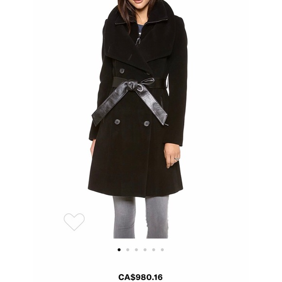 *Sold* Mackage Belted Wool Blend Coat - Picture 8 of 11